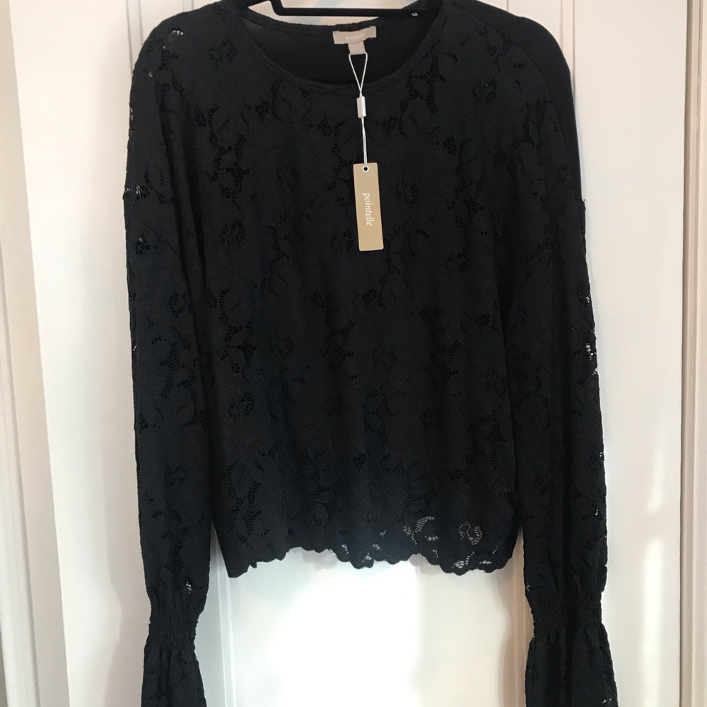 Black lace blouse